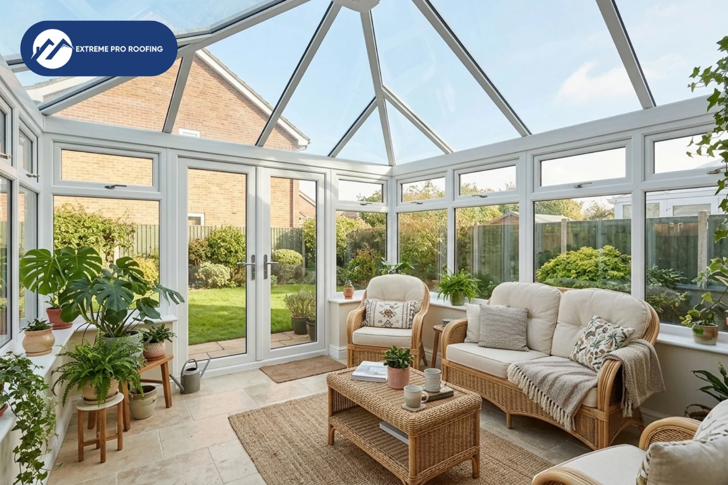 Glass conservatory roof